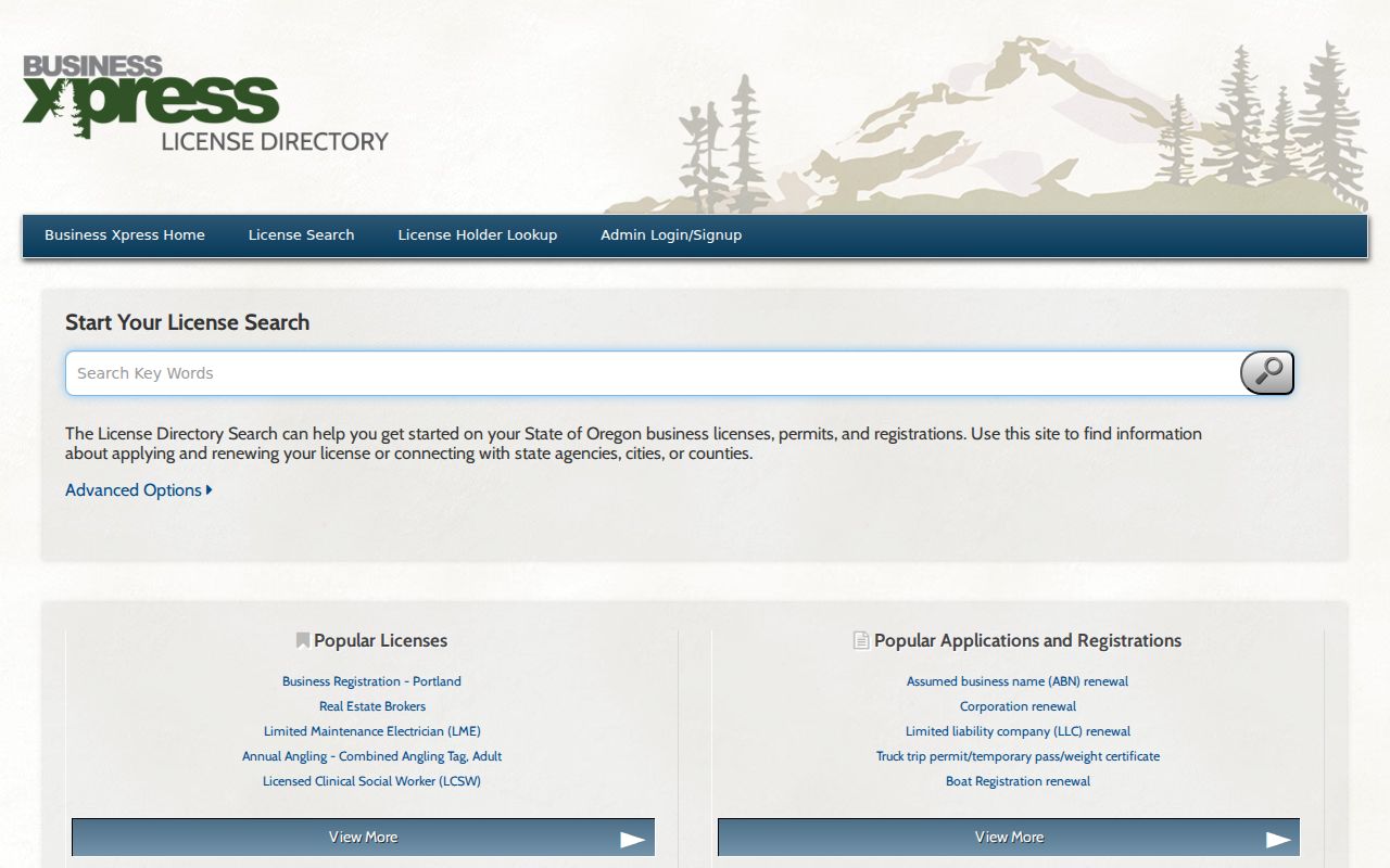 Sherwood neighbors Oregon license directory source screen